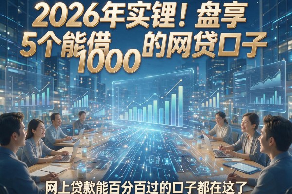 2026年实锤!盘点5个能借1000的网贷口子,网上贷款能百分百过的口子都在这了