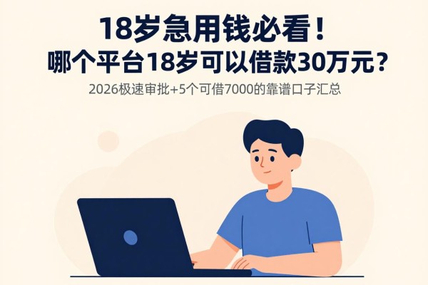 18岁急用钱必看!哪个平台18岁可以借款30万元?2026极速审批+5个可借7000的靠谱口子汇总