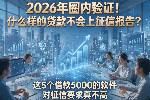 2026年圈内验证!什么样的贷款不会上征信报告?这5个借款5000的软件对征信要求真不高