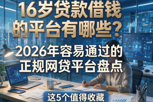 16岁贷款借钱的平台有哪些?2026年容易通过的正规网贷平台盘点,这5个值得收藏!