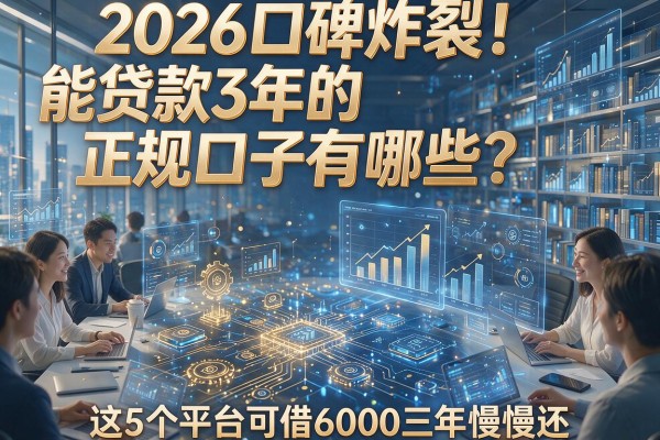 2026口碑炸裂！能贷款3年的正规口子有哪些？这5个平台可借6000三年慢慢还