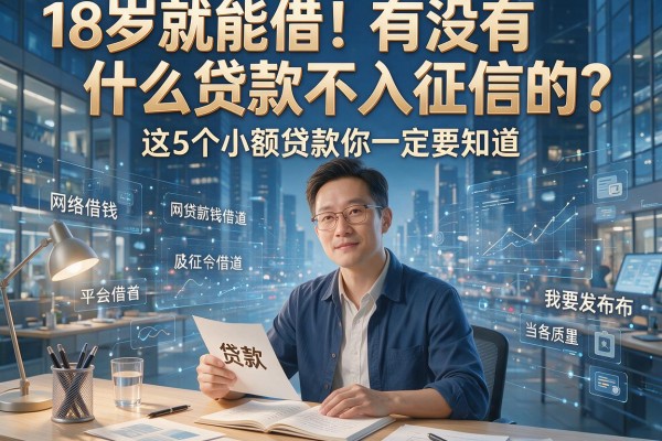 18岁就能借!有没有什么贷款不入征信的?这5个小额贷款你一定要知道
