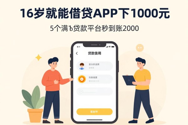 16岁就能借钱的APP包下1000元,这5个满16贷款平台秒到账2000