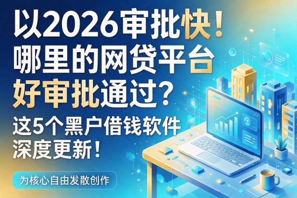 2026审批快！哪里的网贷平台好审批通过？这5个黑户借钱软件深度更新！
