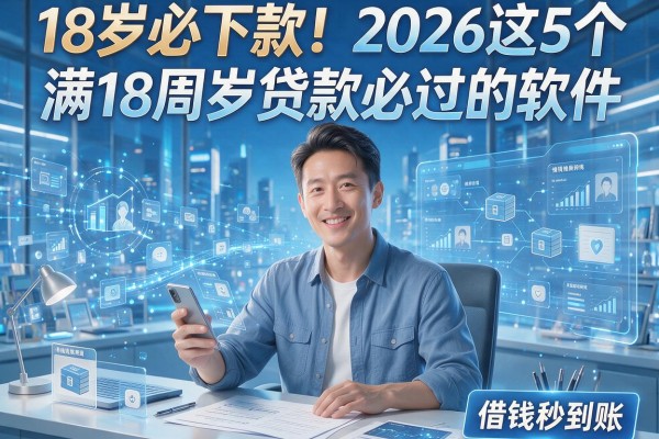 18岁必下款！2026这5个满18周岁贷款必过的软件，借钱秒到账