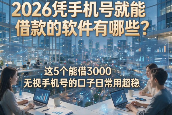 2026凭手机号就能借款的软件有哪些?这5个能借3000无视手机号的口子日常用超稳!