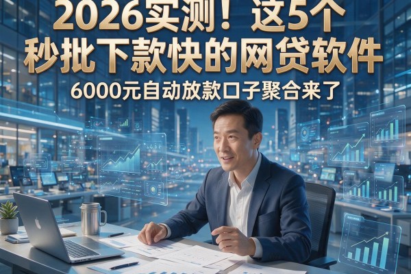 2026实测!这5个秒批下款快的网贷软件,6000元自动放款口子聚合来了