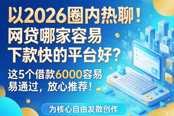 2026圈内热聊：网贷哪家容易下款快的平台好？这5个借款6000容易通过，放心推荐！