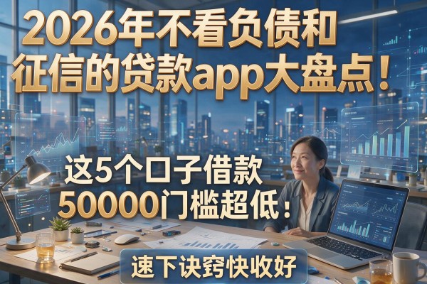 2026年不看负债和征信的贷款app大盘点!这5个口子借款50000门槛超低,速下诀窍快收好