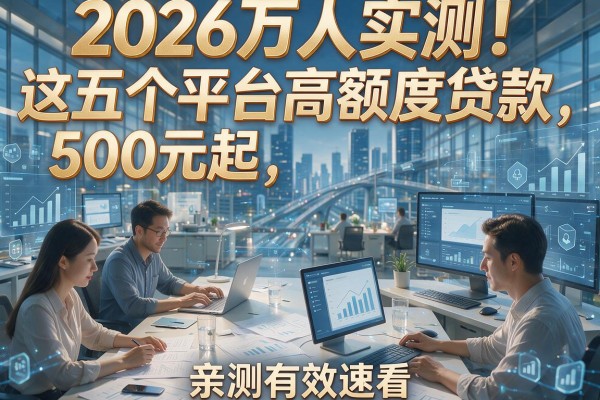 2026万人实测！这五个平台高额度贷款500元起，亲测有效速看