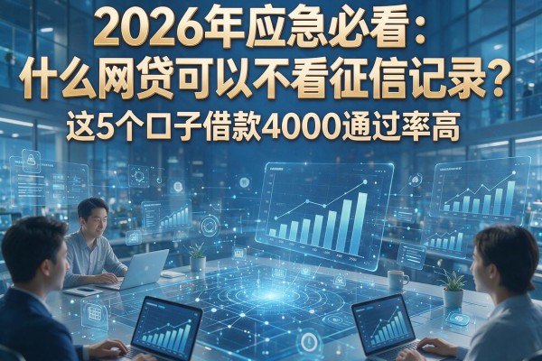 2026年应急必看:什么网贷可以不看征信记录?这5个口子借款4000通过率高!