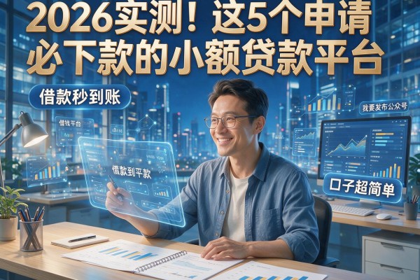 2026实测！这5个申请必下款的小额贷款平台，借款秒到账、口子超简单
