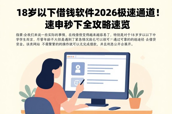 18岁以下借钱软件2026极速通道!速申秒下全攻略速览