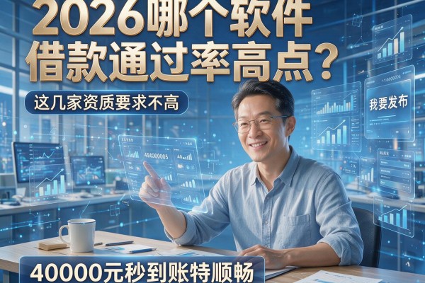 2026哪个软件借款通过率高点?这几家资质要求不高,40000元秒到账特顺畅
