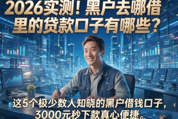 2026实测！黑户去哪借里的贷款口子有哪些？这5个极少数人知晓的黑户借钱口子，3000元秒下款真心便捷！