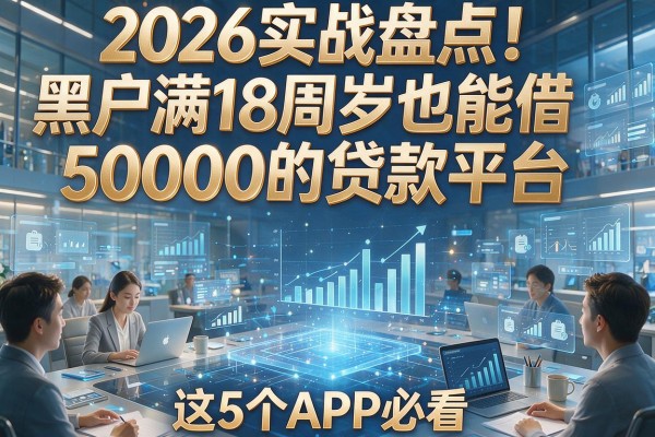 2026实战盘点!黑户满18周岁也能借50000的贷款平台,这5个APP必看