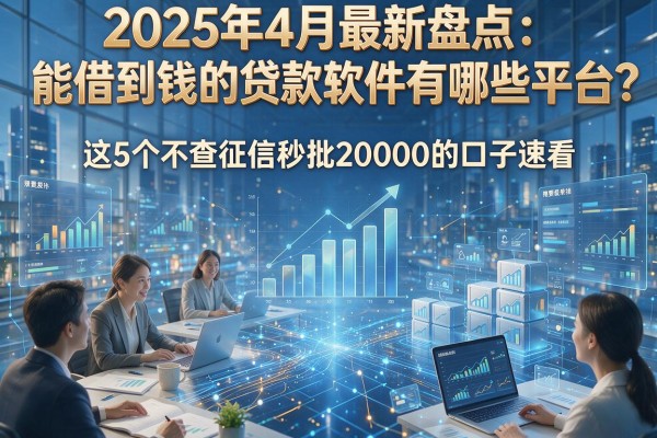 2025年4月最新盘点：能借到钱的贷款软件有哪些平台？这5个不查征信秒批20000的口子速看！