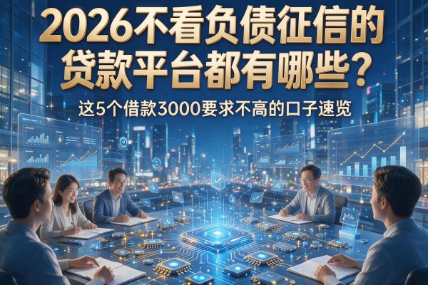 2026不看负债征信的贷款平台都有哪些?这5个借款3000要求不高的口子速览!