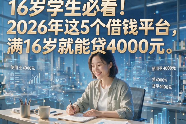 16岁学生必看!2026年这5个借钱平台,满16岁就能贷4000元