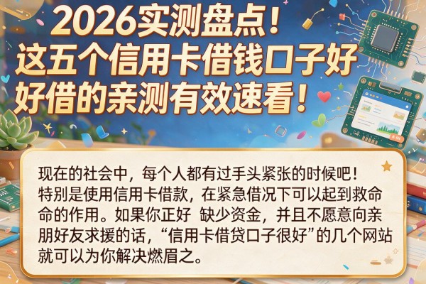 2026实测盘点:这五个信用卡借钱口子好借的,亲测有效速看!