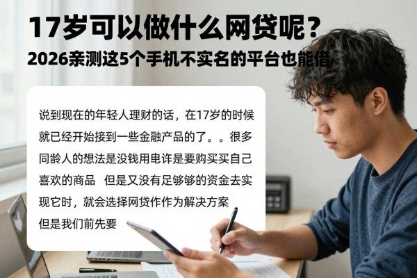 17岁可以做什么网贷呢？2026亲测这5个手机不实名的平台也能借