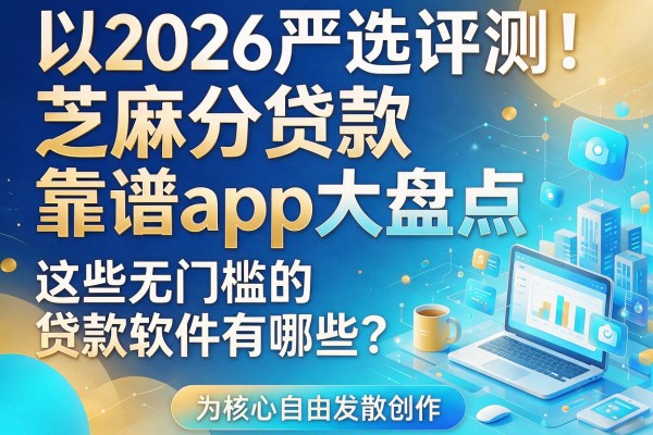 2026严选评测!芝麻分贷款靠谱app大盘点,这些无门槛的贷款软件有哪些?