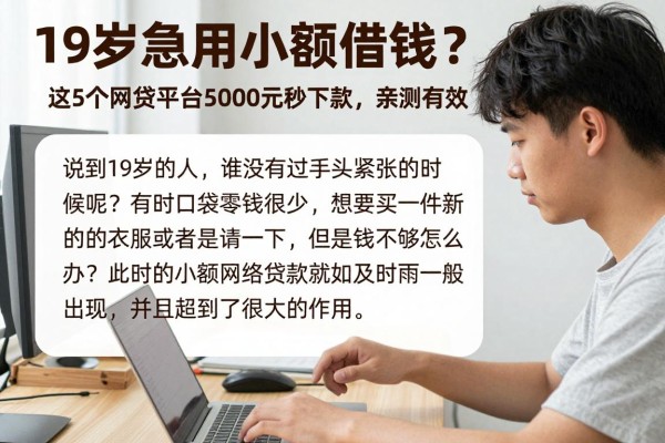 19岁急用小额借钱？这5个网贷平台5000元秒下款，亲测有效！