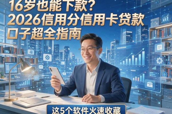 16岁也能下款?2026信用分信用卡贷款口子超全指南,这5个软件火速收藏!