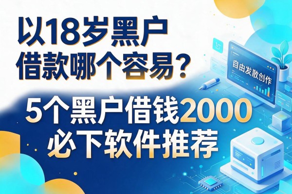 18岁黑户借款哪个容易?5个黑户借钱2000必下软件推荐