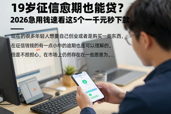19岁征信有逾期也能贷?2026急用钱速看这5个一千元秒下款网贷