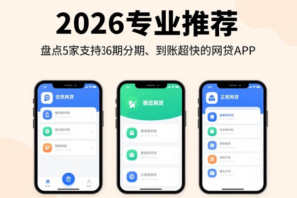 2026专业推荐!盘点5家支持36期分期、到账超快的正规网贷APP