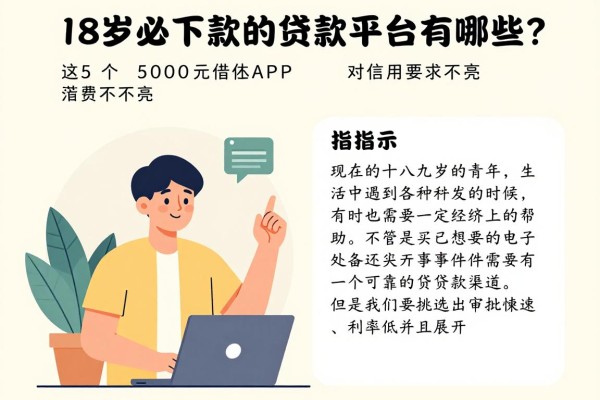 18岁必下款的贷款平台有哪些?这5个5000元借款APP对信用要求不高