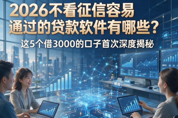 2026不看征信容易通过的贷款软件有哪些?这5个借3000的口子首次深度揭秘!