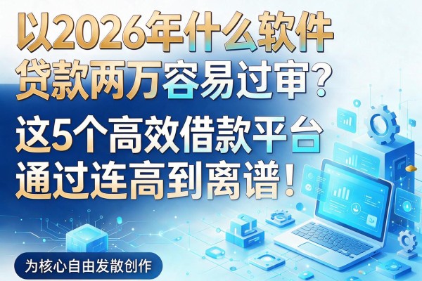 2026年什么软件贷款两万容易过审?这5个高效借款平台通过率高到离谱!