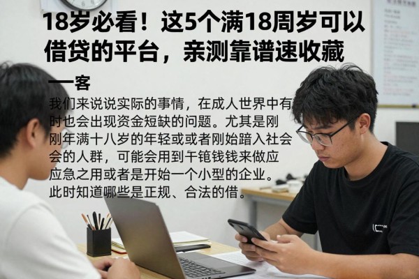 18岁必看！这5个满18周岁可以借钱的平台，亲测靠谱速收藏！