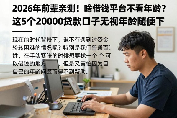 2026年前辈亲测！啥借钱平台不看年龄？这5个20000贷款口子无视年龄随便下