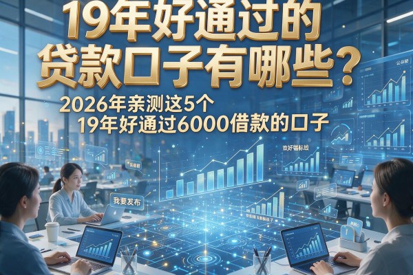 19年好通过的贷款口子有哪些?2026年亲测这5个19年好通过6000借款的口子!