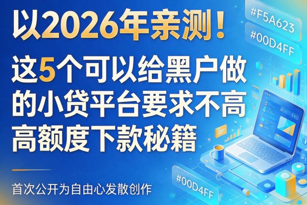 2026年亲测!这5个可以给黑户做的小贷平台要求不高,高额度下款秘籍首次公开