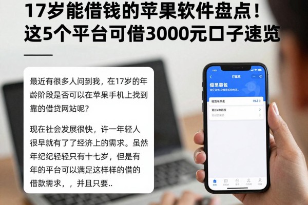 17岁能借钱的苹果软件盘点！这5个平台可借3000元口子速览