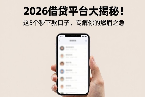 2026借贷平台大揭秘!这5个秒下款口子,专解你的燃眉之急