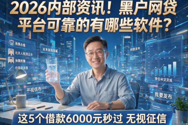 2026内部资讯!黑户网贷平台可靠的有哪些软件?这5个借款6000元秒过无视征信