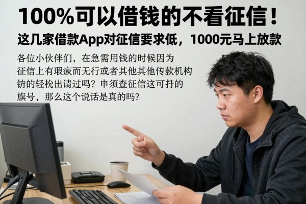 100%可以借钱的不看征信!这几家借款App对征信要求低,1000元马上放款