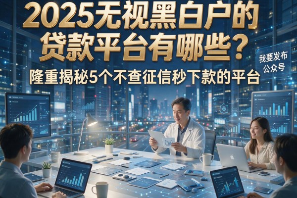 2025无视黑白户的贷款平台有哪些?隆重揭秘5个不查征信秒下款的平台!