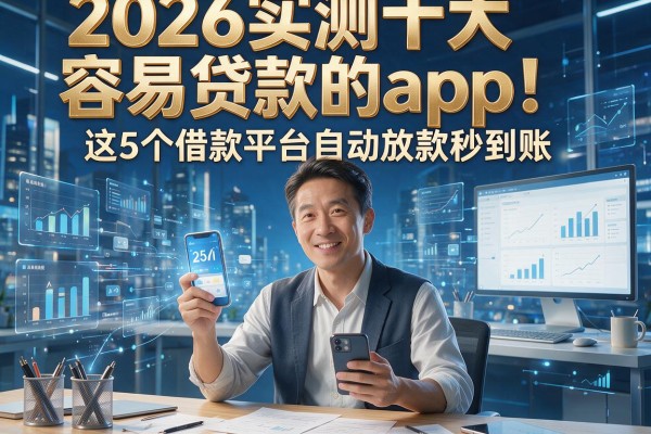 2026实测十大容易贷款的app!这5个借款平台自动放款秒到账