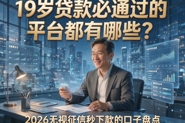 19岁贷款必通过的平台都有哪些?2026无视征信秒下款的口子盘点