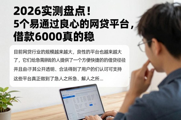 2026实测盘点!5个易通过良心的网贷平台,借款6000真的稳