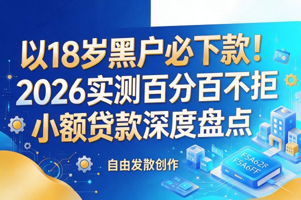 18岁黑户必下款!2026实测百分百不拒的小额贷款深度盘点