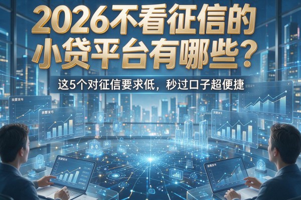 2026不看征信的小贷平台有哪些?这5个对征信要求低、秒过口子超便捷
