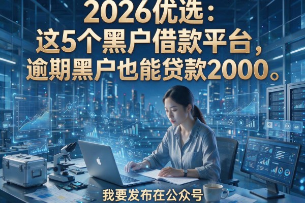 2026优选：这5个黑户借款平台，逾期黑户也能贷款2000！