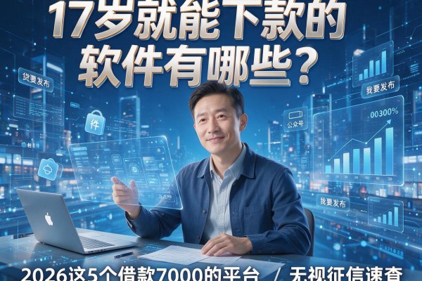 17岁就能下款的软件有哪些？2026这5个借款7000的平台无视征信速查！